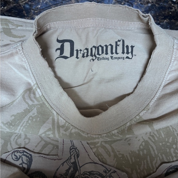 Y2K Vintage 90’s Dragonfly Rock N Roll Long Sleeve Shirt Size L - Picture 5 of 7